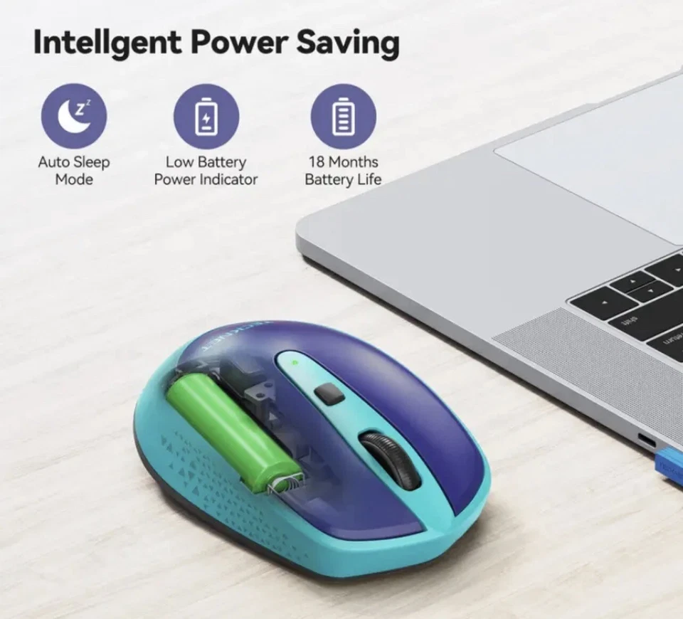 TECKNET Omni 2.4G Wireless Mouse 2000 DPI with Dongle M005 - Image 2 of 4