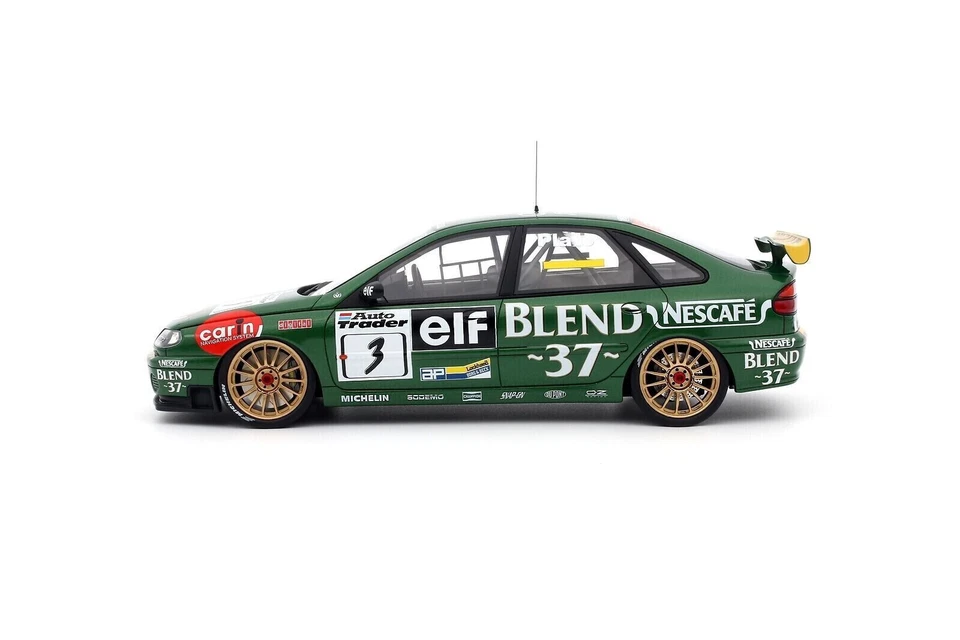 OTTOMOBILE 1:18 AUTO RENAULT LAGUNA BTCC #3 J. PLATO OULTON PARK 1998 ART OT1031 - Immagine 2 di 3