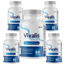Vivalis Maximum Strength Advanced Vitality Support Formula - Five (5) Bottles