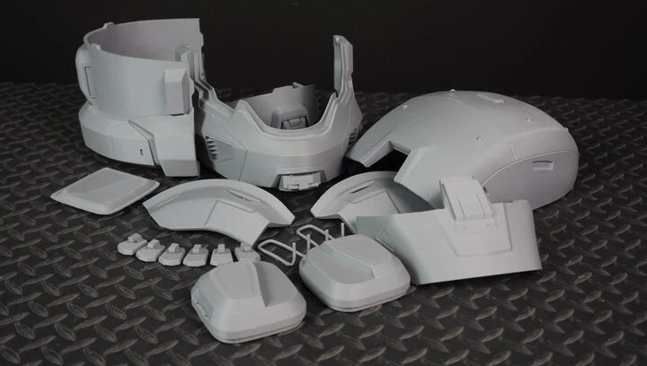 Accesorio de casco hágalo usted mismo crudo para Halo Artaius | Escala para adaptarse Foto 4 de 4