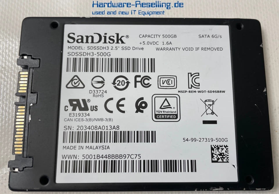 SanDisk Ultra 3D SSD 500GB SATA III 5G SDSSDH3-500G NAND