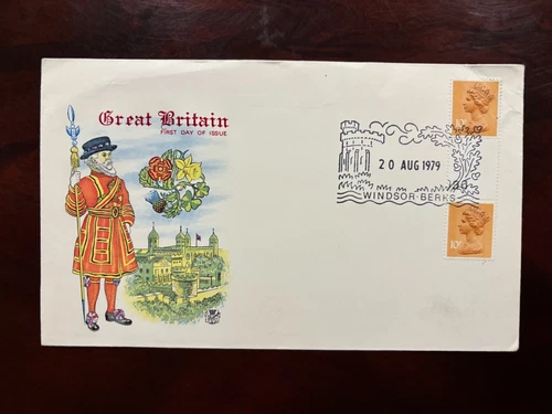 United Kingdom 1979 - Elizabeth II FDC 10p pair stamps Windsor Berks