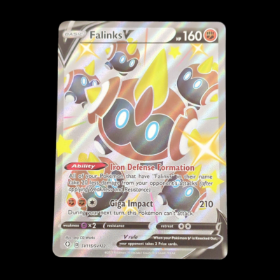 shiny falinks pokemon card Pokemon Shining Fates Falinks V Shiny Vault SV116/SV122