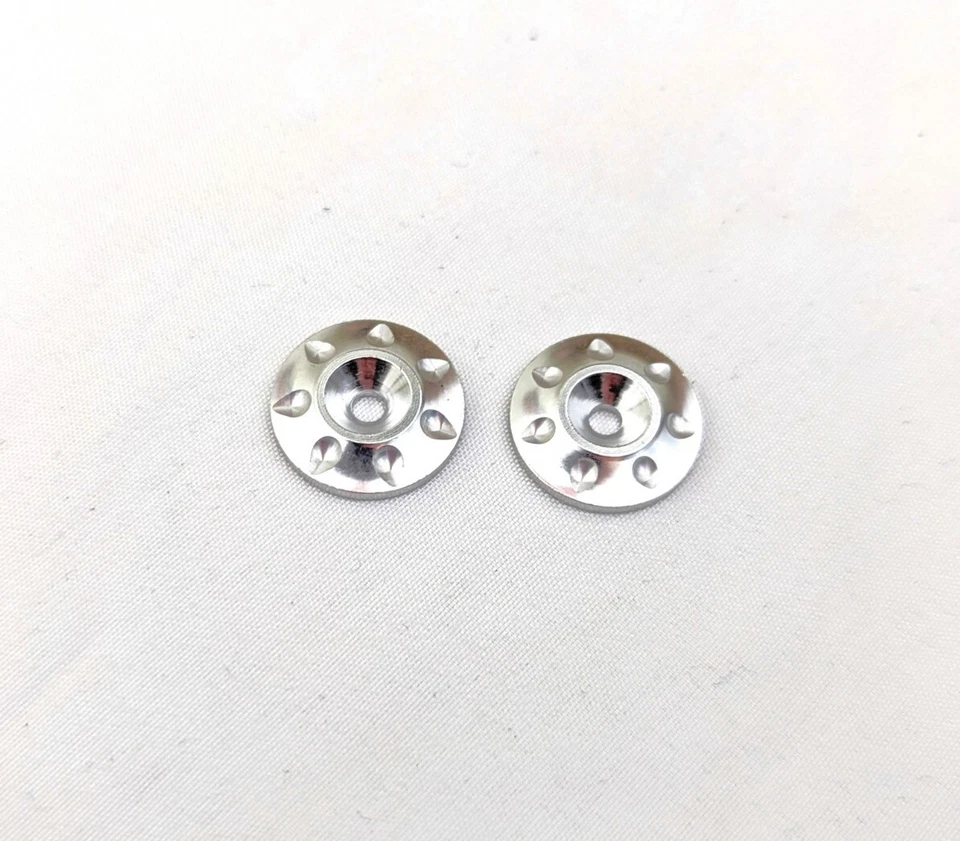 Naughty Boy RC Buggy Wing Mount Buttons Aluminum Stay Washer Pair 1/10 1/8 (2) - Image 3 of 4