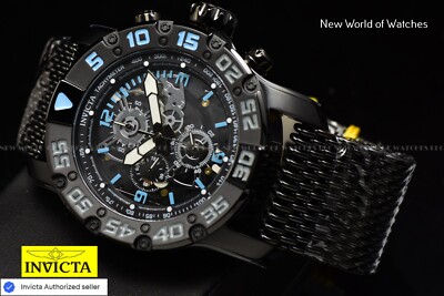Invicta RACING JM LIMITED EDITION Chronograph Quartz Stinless Mesh BLACK Watch