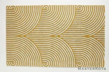 Andee Stripes Olive Modern Hand-Tufted 100% Wool Area Rug Carpet