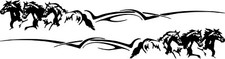 Horse Trailer  Truck Graphics Vinyl Decals Tribal  .  Sold As A Set L&R Western