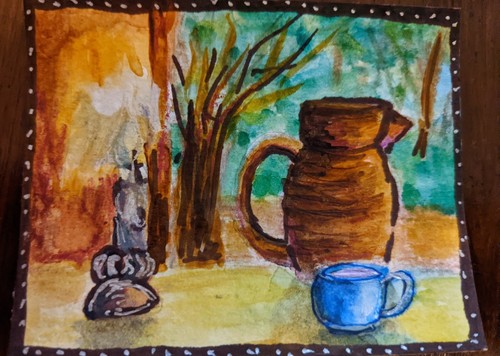 aceo Original Kunst Gemälde Stillleben Aquarell signiert