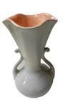 Red Wing GREY/PINK Pottery Vase SCROLL HANDLES 505 7.75" H X 4.75 W 1950S