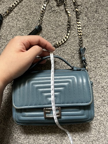 Fendi blue micro double baguette bag with palladium hardware and box - Picture 16 of 24