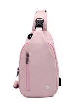 Pink Pulse Crossbody Sling Bag, Waterproof Crossbody Shoulder Sling Backpack,...