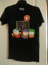 SOUTH PARK ADULT BLACK GRAPHIC CHARACTER TSHIRT SMALL   32" CHEST (TUB9)