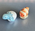 VTG Ceramic Animal Novelty Salt & Pepper Shakers Figurines Clown Fish & Turtle — photo 2