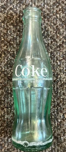 Vintage 6.5oz Green Coca-Cola Glass Bottle Juneau AK Coke Collectible 8 inches