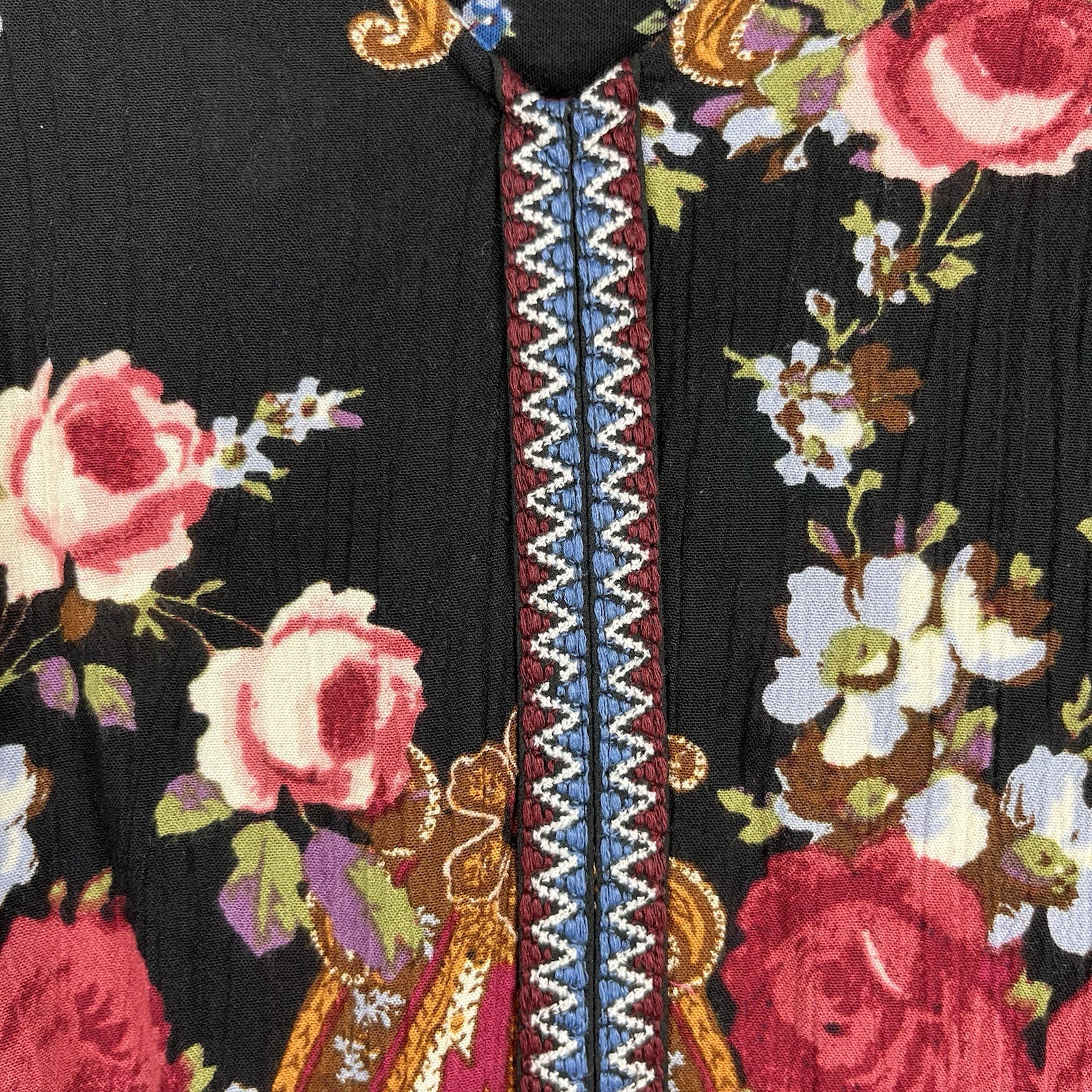 Coldwater Creek Black Floral Lace Boho Career Ray… - image 7