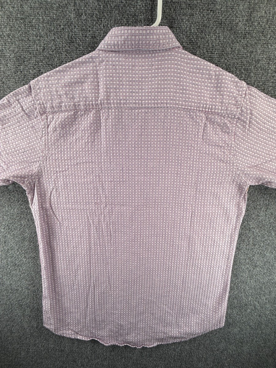 Burberry Pink White Cotton Spandex Check (XL) Boys Shirt Long