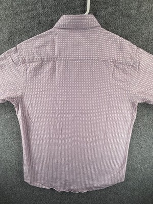 Burberry Pink White Cotton Spandex Check (XL) Boys Shirt Long