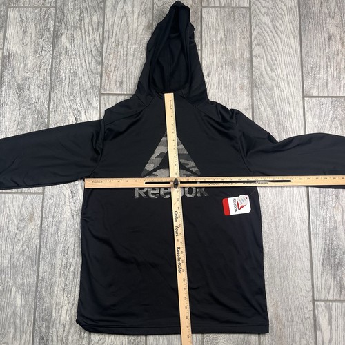 Reebok Men's Modern Pullover Hoodie Size Medium Black NWT - Picture 6 of 11