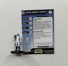 Star Wars Miniatures GRAND ADMIRAL THRAWN, Universe 38/60 WOTC WITH CARD