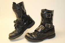 Stivali Airwalk VINTAGE Cosplay Matrix Neo da uomo taglia 10,5 D made in USA in pelle nera