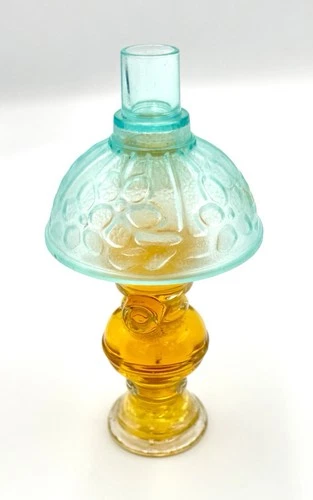 Vintage 70s AVON Tiffany Oil Lamp Topaz Perfume Decanter Rare Bottle Collectible