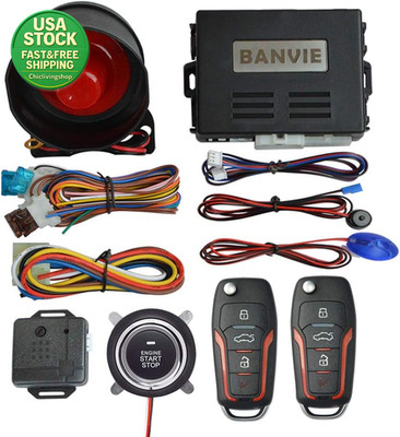 Car Keyless Entry Security Alarm System Remote Engine Start Push Start Kit