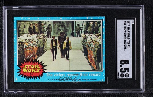 1977 Topps Star Wars #54 The victors receive their reward — SGC 8.5
