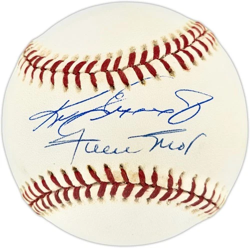 Willie Mays & Ken Griffey Jr. Signed NL Baseball Beckett