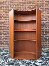 G plan large corner tall shelving unit teak Mid century unit cabinet bookcase