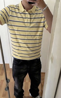 Chaps by Ralph Lauren Polohemd Gelb Blau Gr. L Neuwertig