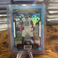 1018111 - 2023 Panini Score Jeffery Simmons /299 Blue Holo Stars  Titans
