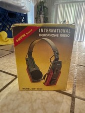 Vintage NOS International Headphone Radio AM/FM Stereo Sounds HP 1000 NEW CIB