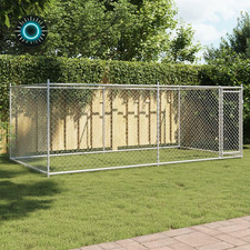Dog Cage Grey Galvanized Steel Large Durable Dog Cage FREE SHIPPING
