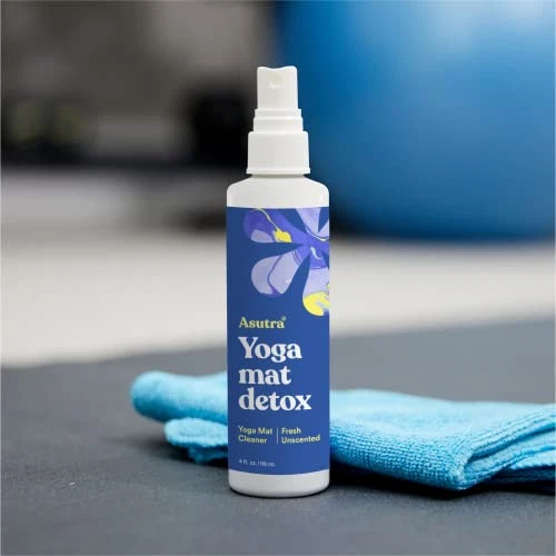 Natural Unscented Yoga Mat Cleaner Spray - 4 fl oz, No Residue, Non-Slip Formula