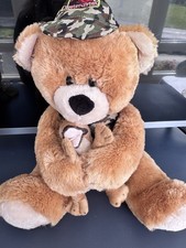 Jurassic Park Universal Studios Teddy Bear Plush w/ Ranger Hat  mini T-Rex 90's