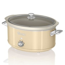 Swan 6.5L Retro Slow Cooker, Cream, SF17031CN