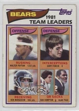 1982 Topps Team Leaders Walter Payton Gary Fencik Ken Margerum Rookie RC HOF