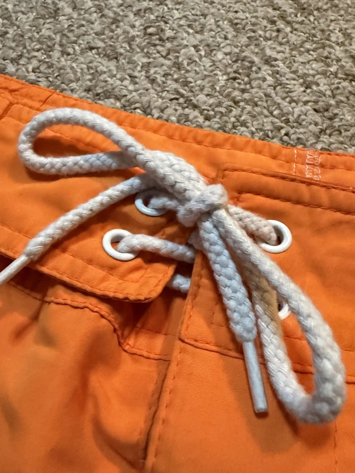 Bañador Sauvage para hombre 34 naranja azul bloque de color cordón hecho en bolsillo de EE. UU. Foto 4 de 4