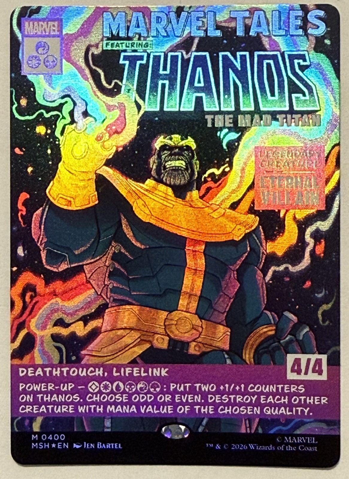 Thanos, the Mad Titan Borderless Foil (400) - Marvel Super Heroes MTG