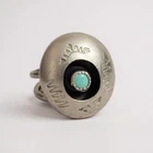 Vintage Navajo Ring .925 Silver Handmade  Turquoise Native American Ring