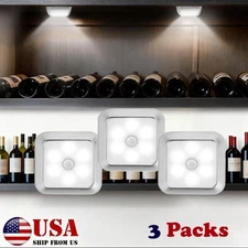 Battery-Powered LED Closet Light - Motion Sensor Night Lamp for Cabinets & Walls