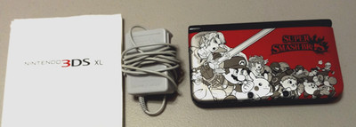 Nintendo 3DS XL Red Super Smash Bros Limited Edition Console System w/ Charger