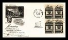 DR JIM STAMPS US COVER FREEDOM OF THE PRESS JOURNALISM FDC BLOCK OF 4 ADDRESSED