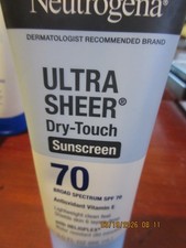 Neutrogena Ultra Sheer Dry-Touch SPF 70 Sunscreen Lotion 3oz Exp 2028