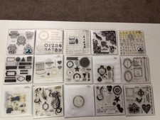 CTMH Close To My Heart Clear Stamp Lot Alphabet, Numbers Sentiments