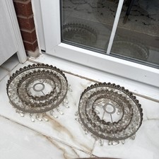 Silver Pair Ceiling chandelier Light Shades- Beautiful Shades H 35 X Wide 30cm