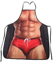Apron Kitchen Funny Creative Cooking Grilling Baking Party Apron Muscle Man