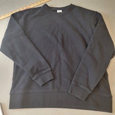 Zara Women Black Crew Sweatshirt Size Medium Cotton