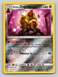 Alolan Dugtrio 122/214 Reverse Holo - Sun & Moon Unbroken Bonds