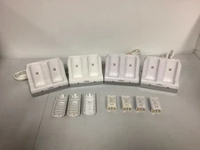 Untested NYKO Nintendo WII Rechargeable Batteries, Charge Station, Remote Backs